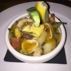 Gluten-free ceviche from La Pulperia